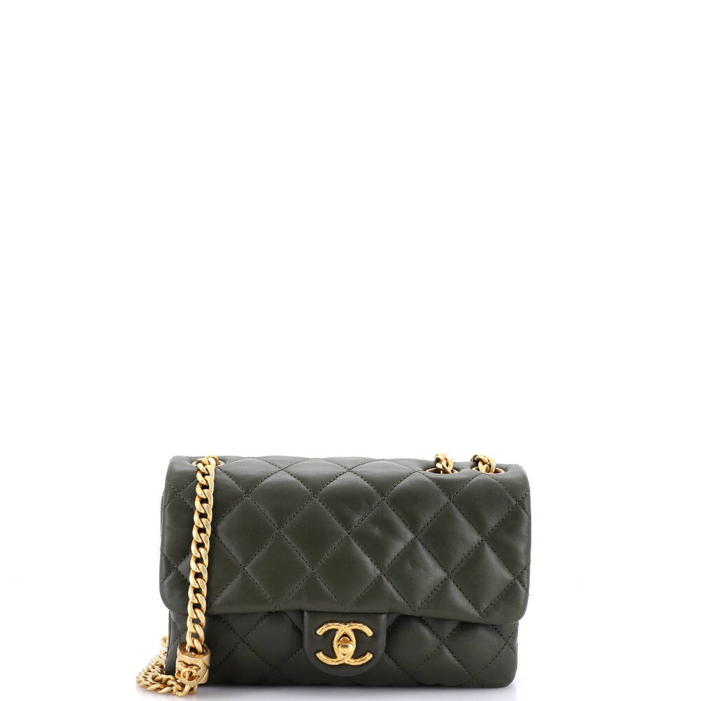 Chanel Small All Slide Long Flap Bag Quilted Lambskin